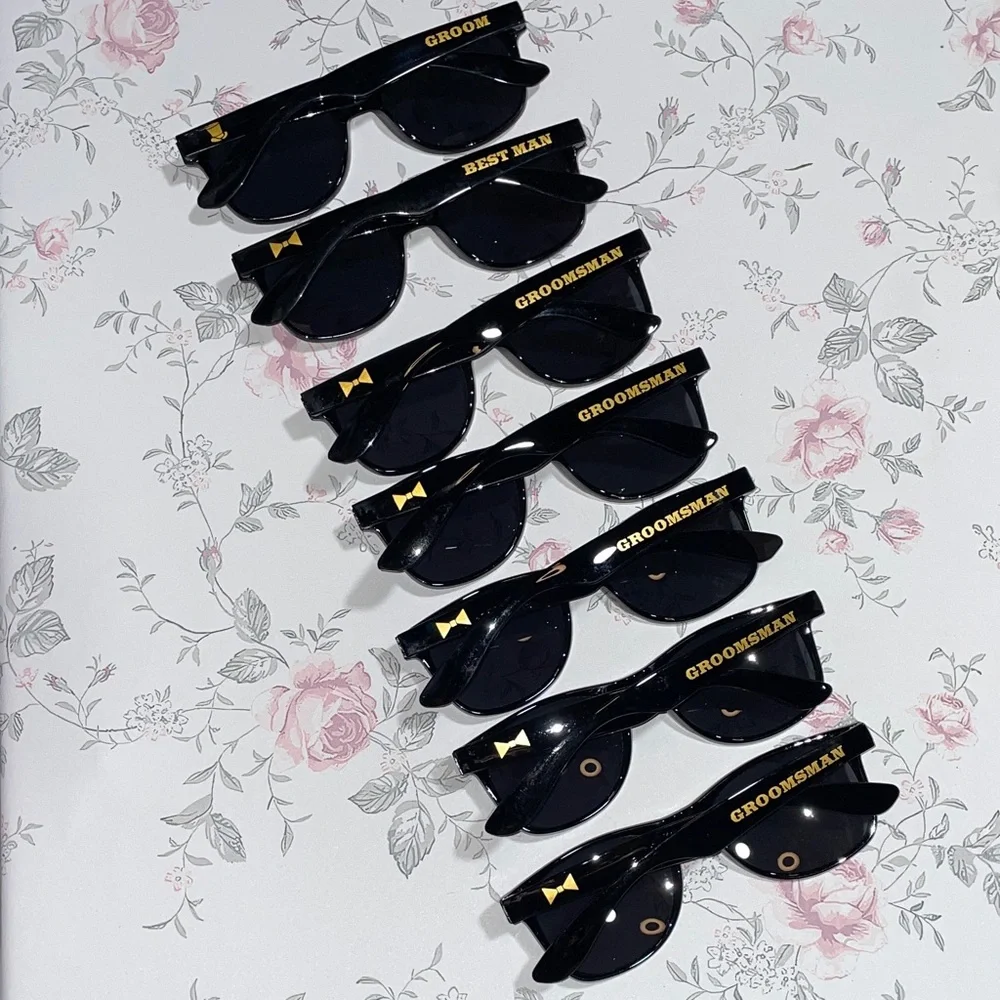 Wedding Party Sunglasses Bundle – Groom, Best Man & Groomsmen (7 Pairs)